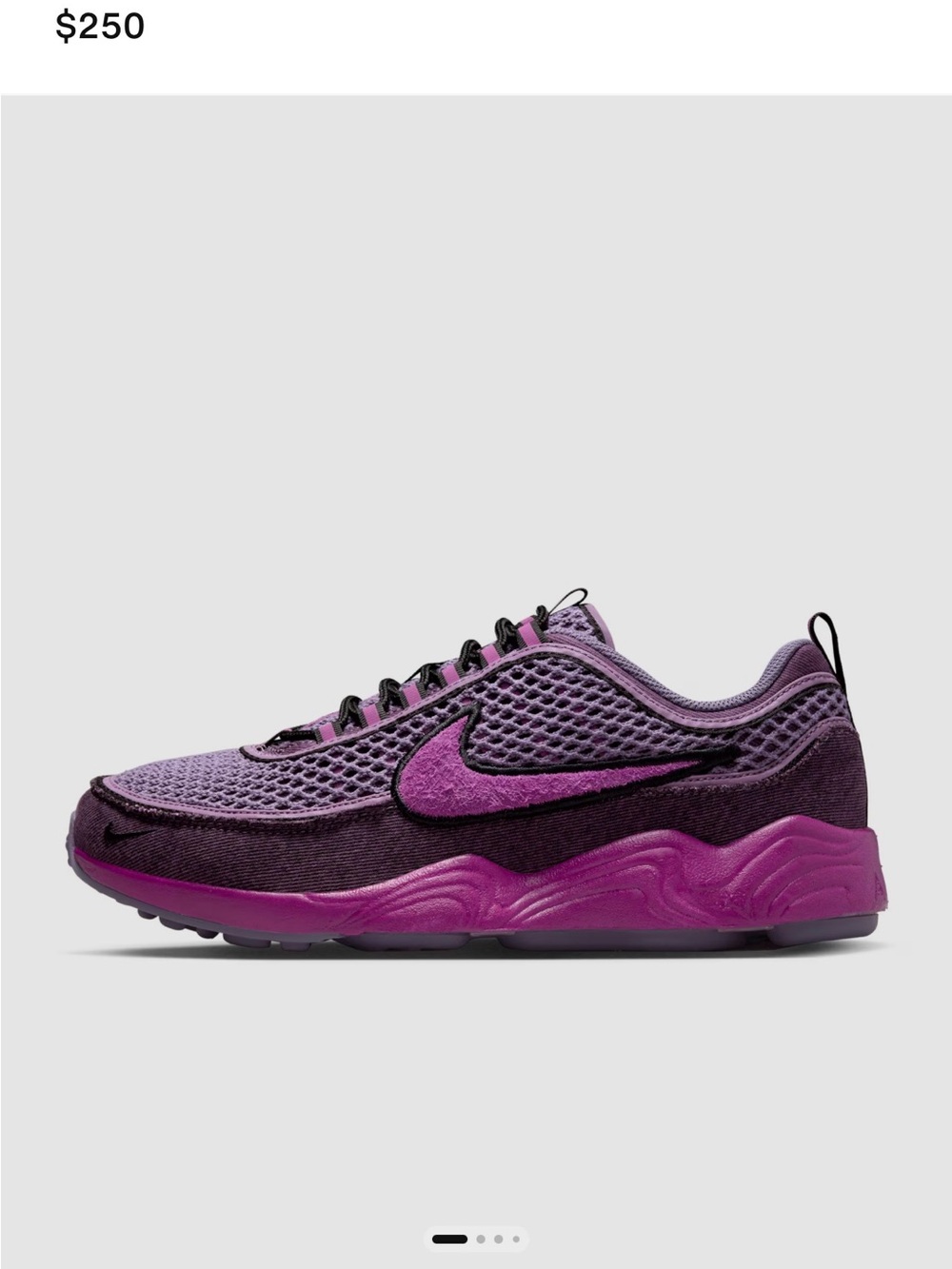 Nike Men’s Purple Mesh and Magenta Swoosh Sneaker
